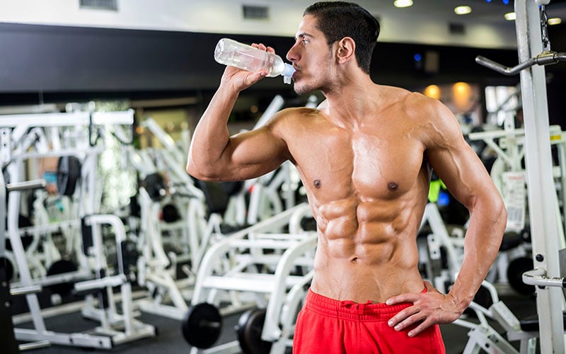 Athlete Drinking Water