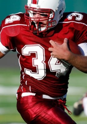 Football running back.