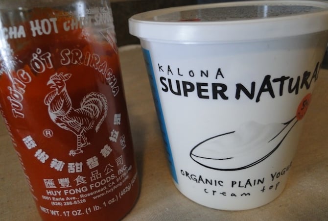 Sriracha and Greek Yogurt