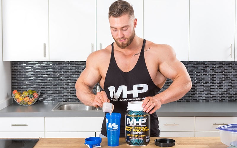 MHP Athlete Chris Bumstead Taking Protein