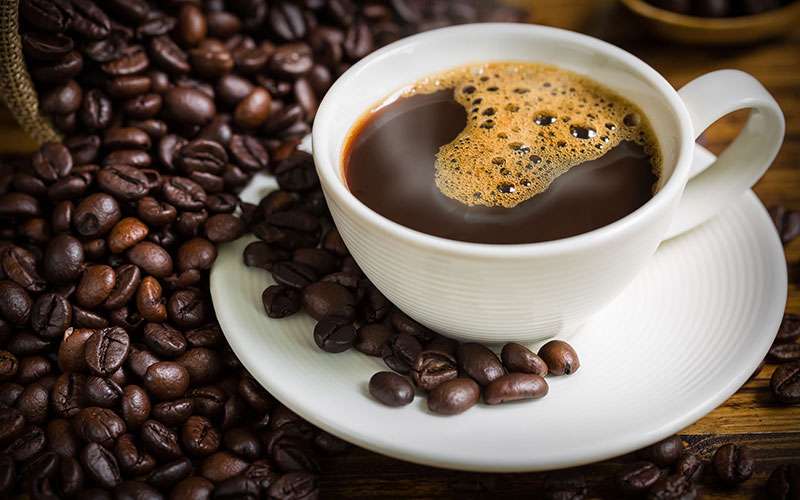 Coffee Cup and Beans