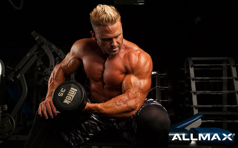 Man Performing Concentrated Curls