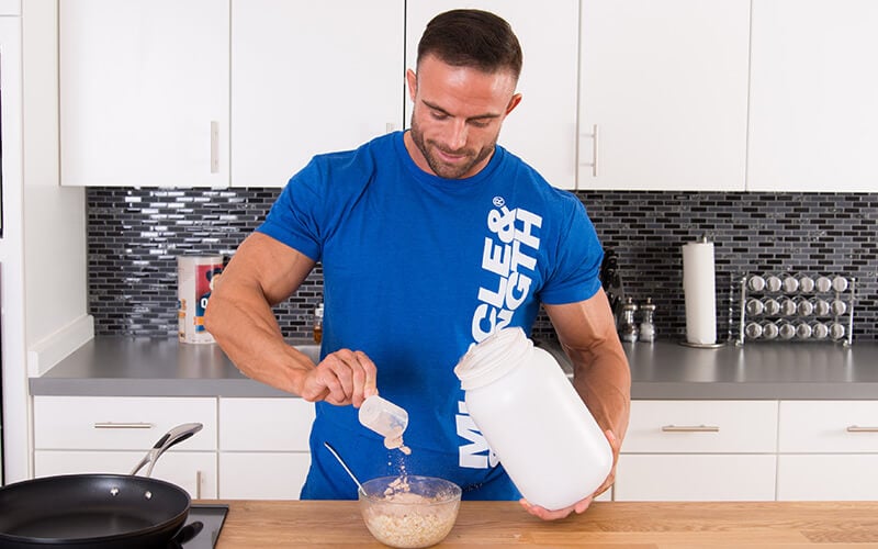 M&S Athlete Making Casein Protein and oats before bed