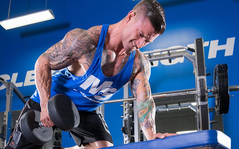 M&S Athlete Performing Rows with Elbow Discomfort