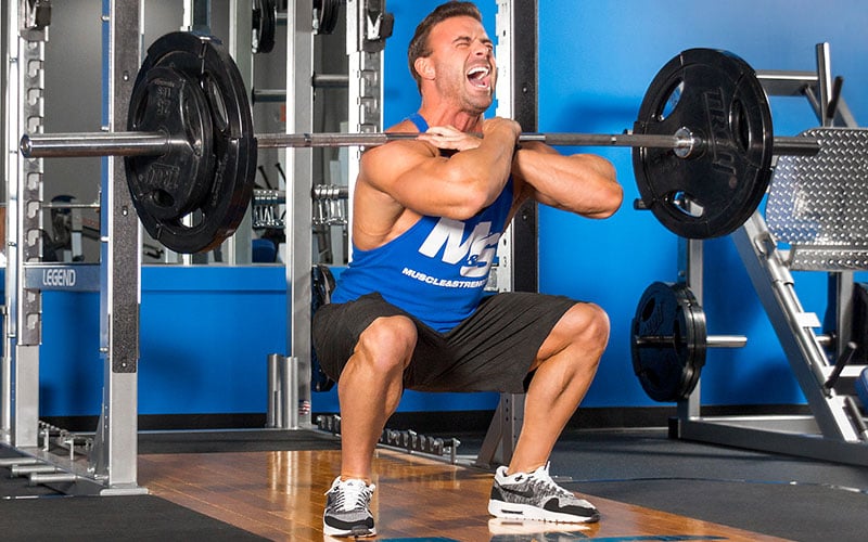 M&S Athlete Performing Paused Front Squats