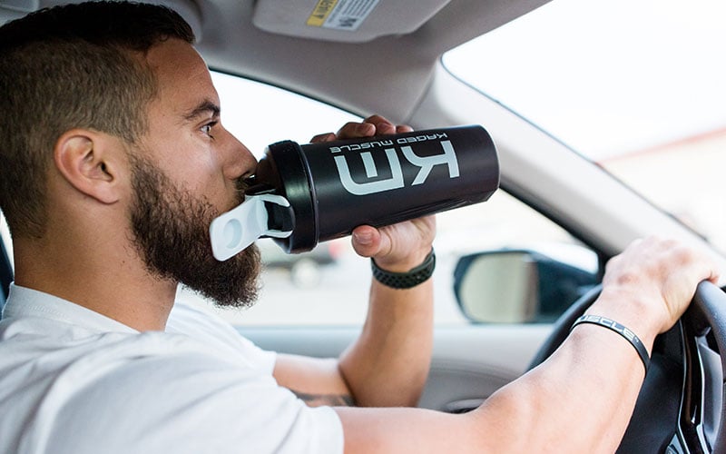 Kaged Muscle Athlete Drinking Protein