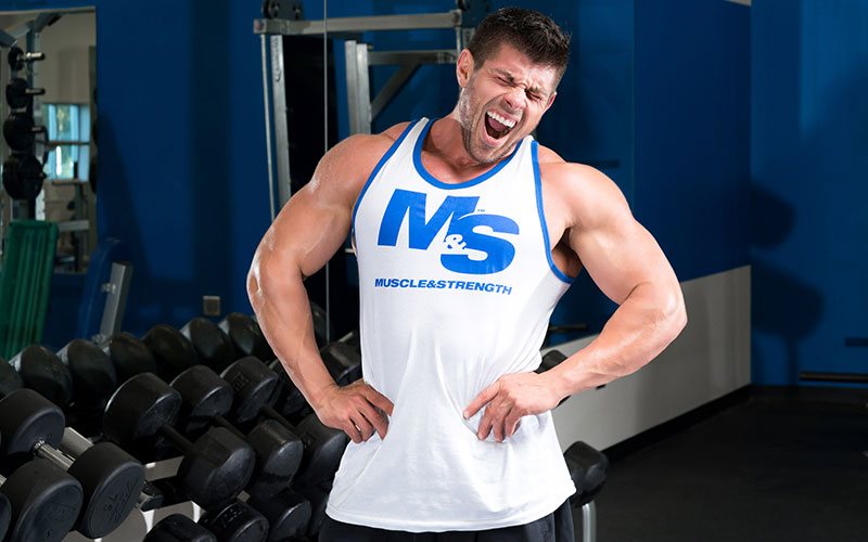 lifter tired in the gym