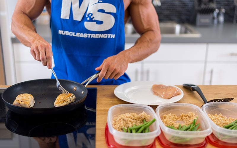 meal prepping food for improved gut health