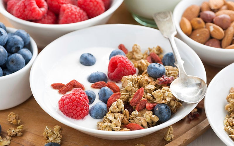 Greek Yogurt, Fruit and Nuts