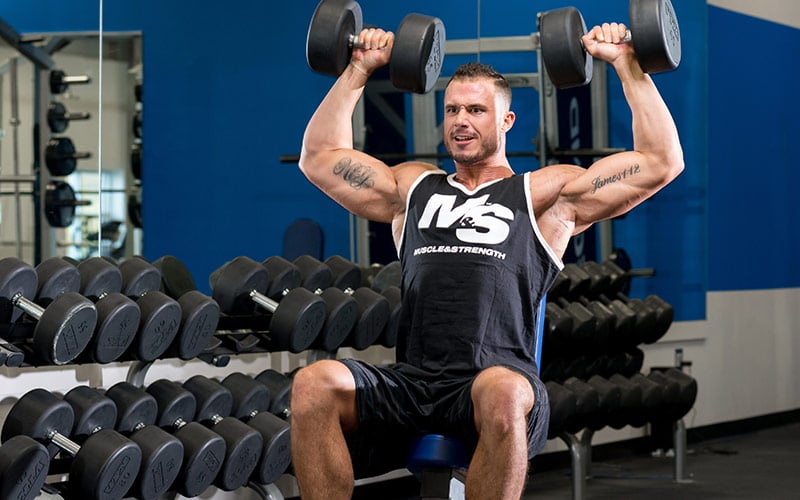 30 seconds to failure shoulder press