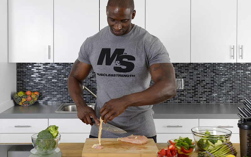M&S Athlete Meal Prepping Chicken on Sunday