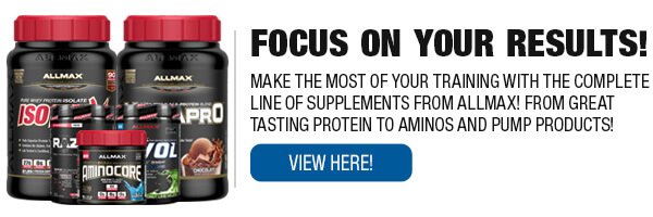 Complete Line of Allmax Nutrition Supplements