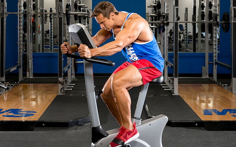 Dymatize athlete performing cardio
