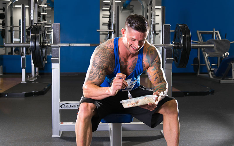 Male Athlete who takes protein timing seriously