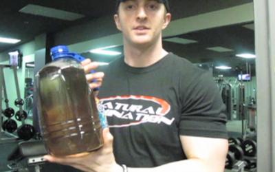 Cliff Wilson holding BCAA drink
