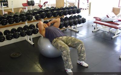 Exercise Ball Crunch