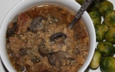 Braised Beef With Mushrooms And Cauliflower