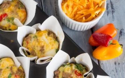 Mini Turkey Cheddar & Peppers Quiche