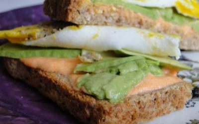 Spicy, High Protein Breakfast Sandwich And Sauce