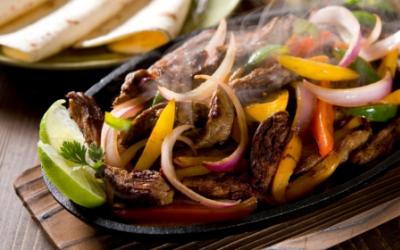 Grilled Skirt Steak And Poblano Fajitas