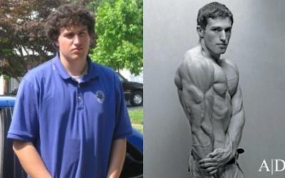 Matthew Wolfe before and after transformation
