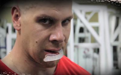 Facial close up of bodybuilder Kurt Weidner