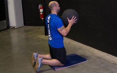 Tall Kneeling Medicine Ball Chest Pass