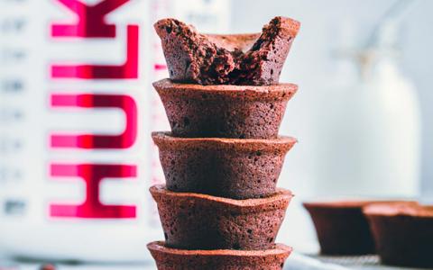 Chocolate Protein Brownie Stack