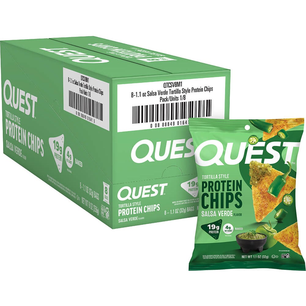 Quest Nutrition Tortilla Style Protein Chips - Box of 8 Salsa Verde
