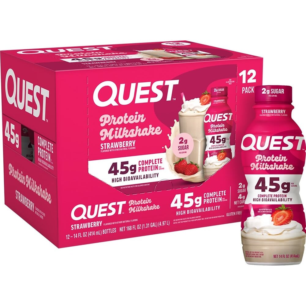 Quest Nutrition Protein Milkshake - Box of 12 Strawberry
