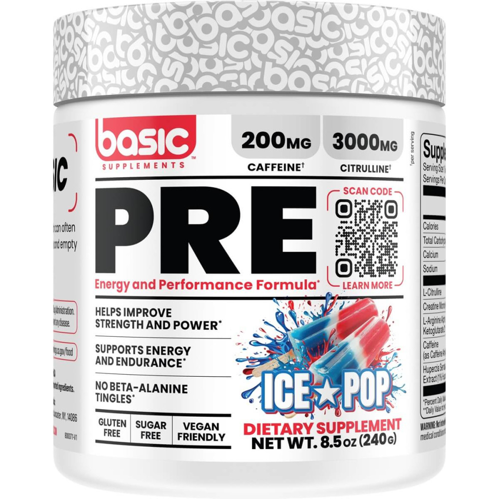 Basic Supplements Basic Pre - 30 Servings Ice Pop