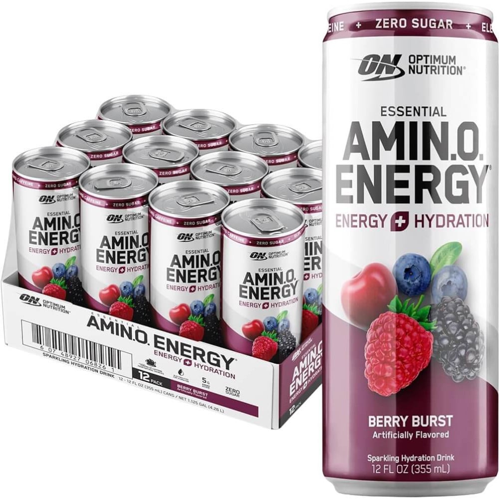 Optimum Nutrition Amino Energy Sparkling Hydration - Box of 12 Berry Burst