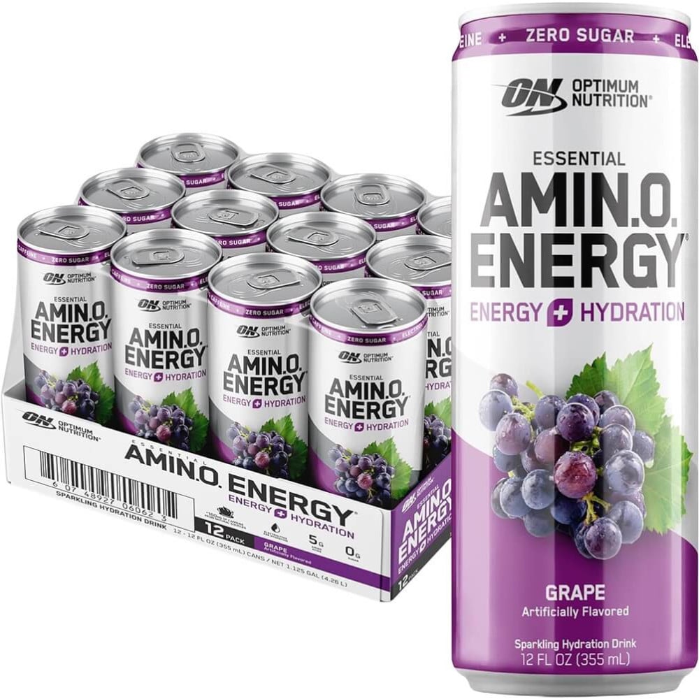 Optimum Nutrition Amino Energy Sparkling Hydration - Box of 12 Grape