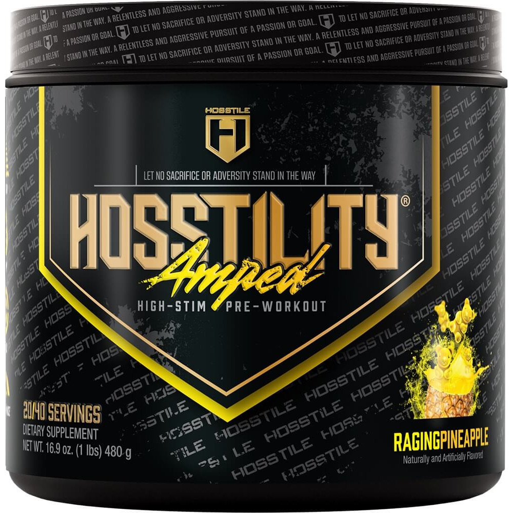 Hosstile Hosstility Amped Pre-Workout - 40 Servings Raging Pineapple