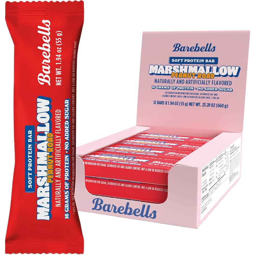 Barebells Soft Protein Bars - 12 Pack Marshmallow Peanut Road