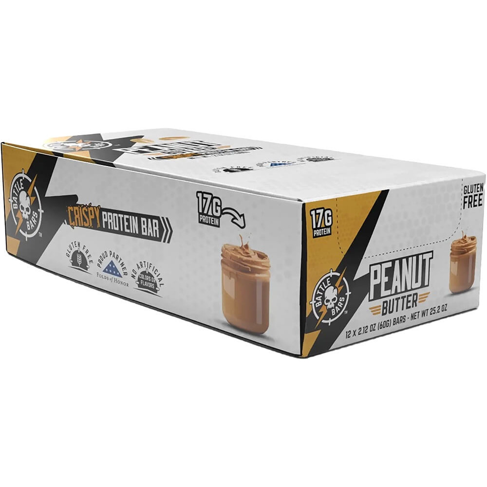 Battle Bars Protein Bar - Box of 12 Peanut Butter