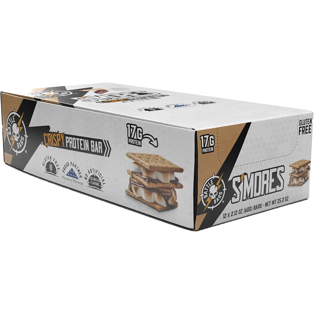 Battle Bars Protein Bar - Box of 12 Smores