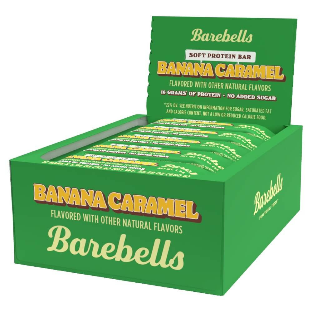 Barebells Soft Protein Bars - Box of 12 Banana Caramel