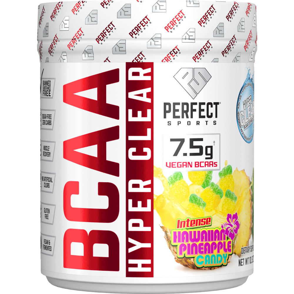 Perfect Sports BCAA Hyper Clear 45 Servings Intense Hawaiian Pineapple Candy