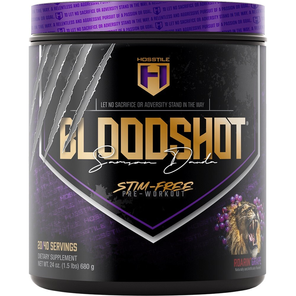 Hosstile Bloodshot Stim-Free Pre-Workout - 40 Servings Roarin' Grape