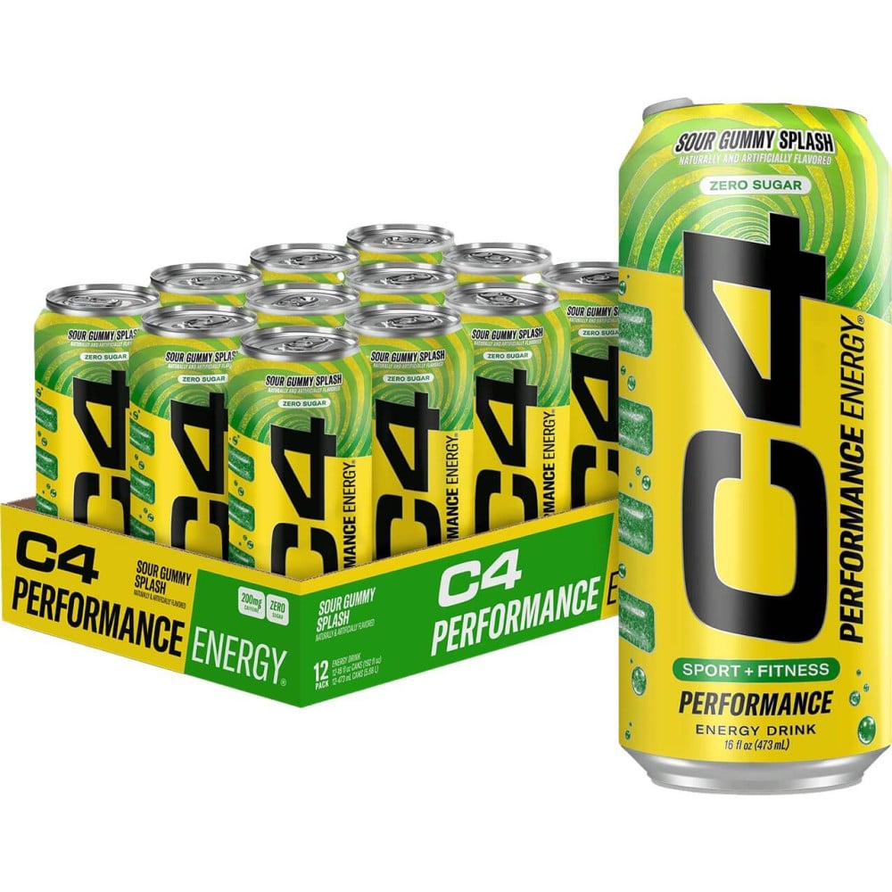 Cellucor C4 Performance Energy 16oz - Box of 12 Sour Gummy Splash