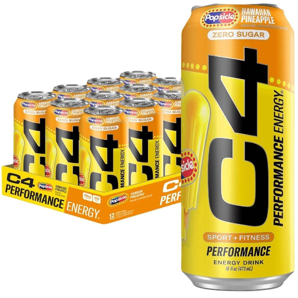 Cellucor C4 Performance Energy 16oz - Box of 12 Hawaiian Pineapple Popsicle
