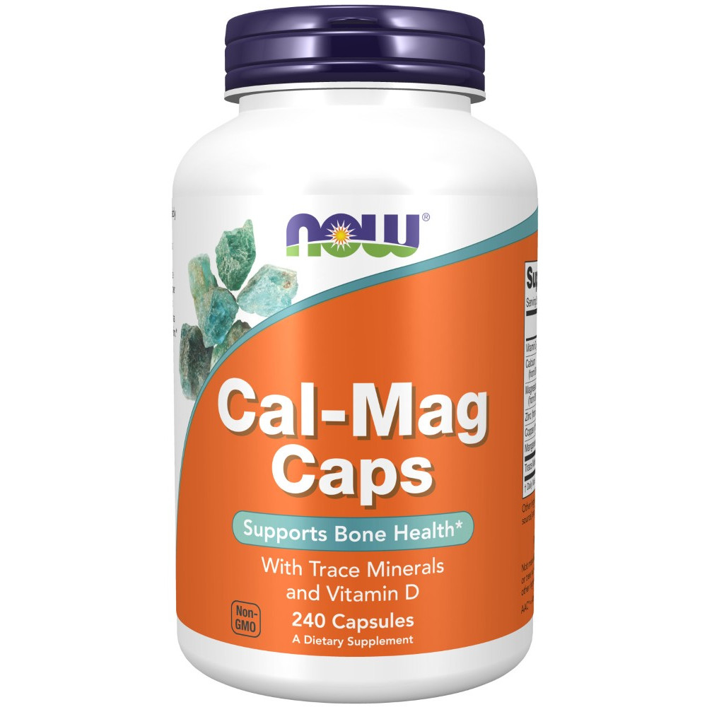 NOW Foods Cal-Mag w/ Zinc, Copper, Manganese and Vitamin D - 240 Capsules