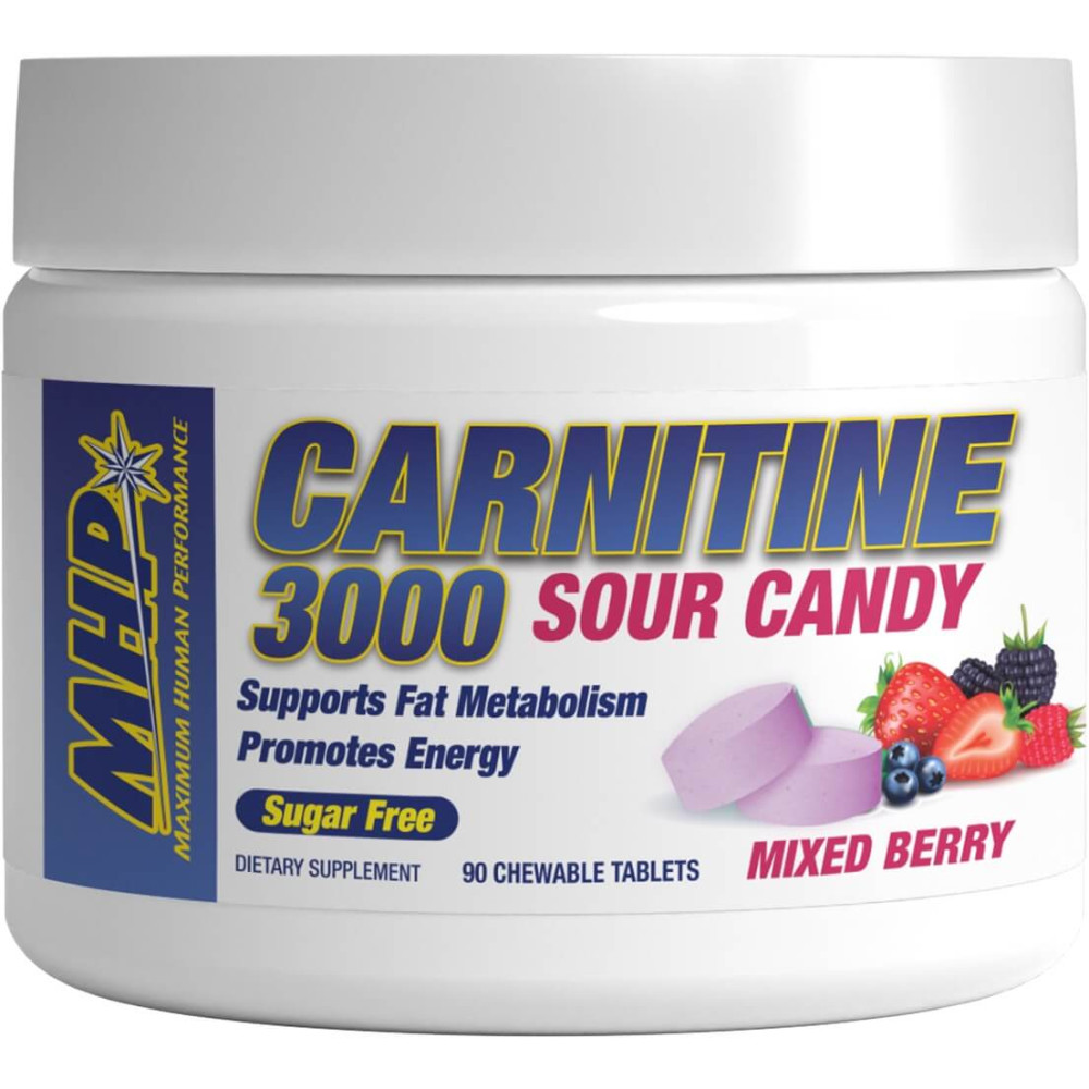 MHP Carnitine 3000 Chews - 90 Chewable Tablets Mixed Berry