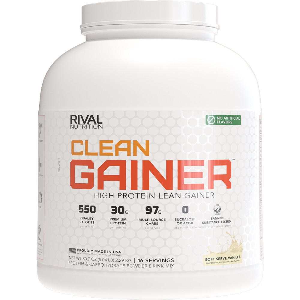 Rival Nutrition Naturally Flavored Clean Gainer - 5lbs Soft Serve Vanilla