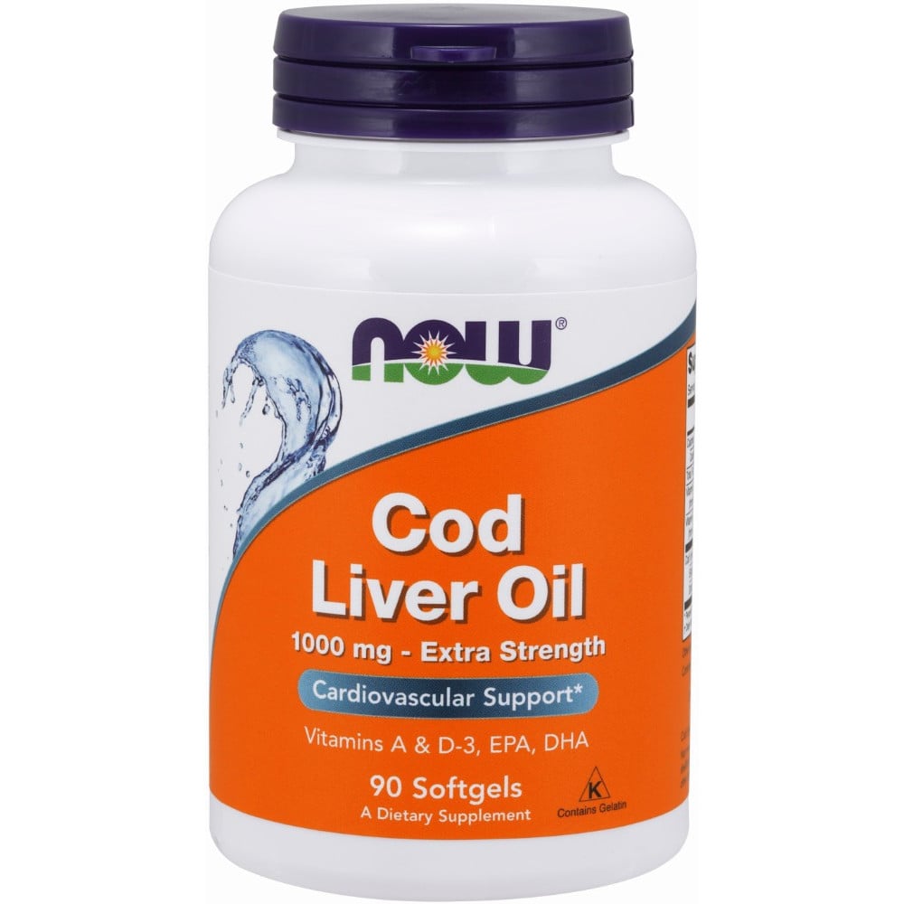 NOW Foods Cod Liver Oil 1,000mg - 90 Softgels 