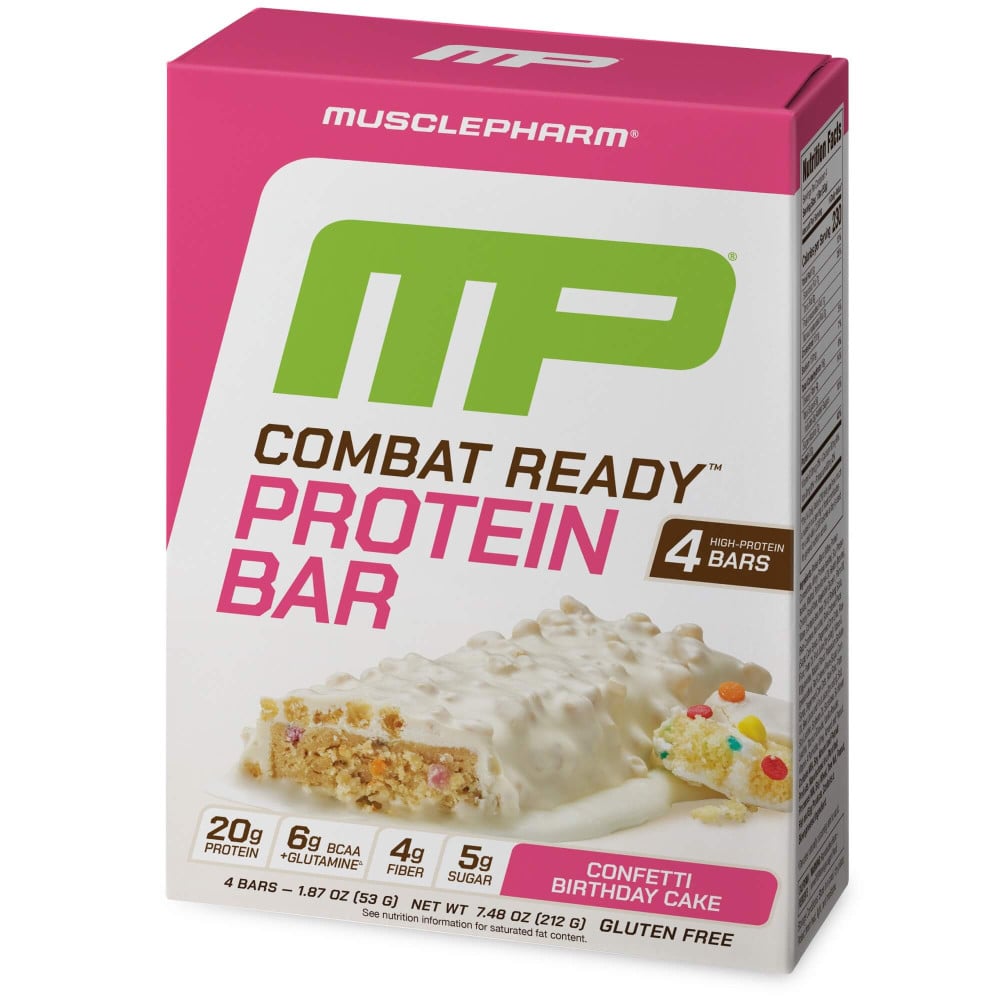 MusclePharm Combat Sport Bar - Box of 4 Confetti Birthday Cake
