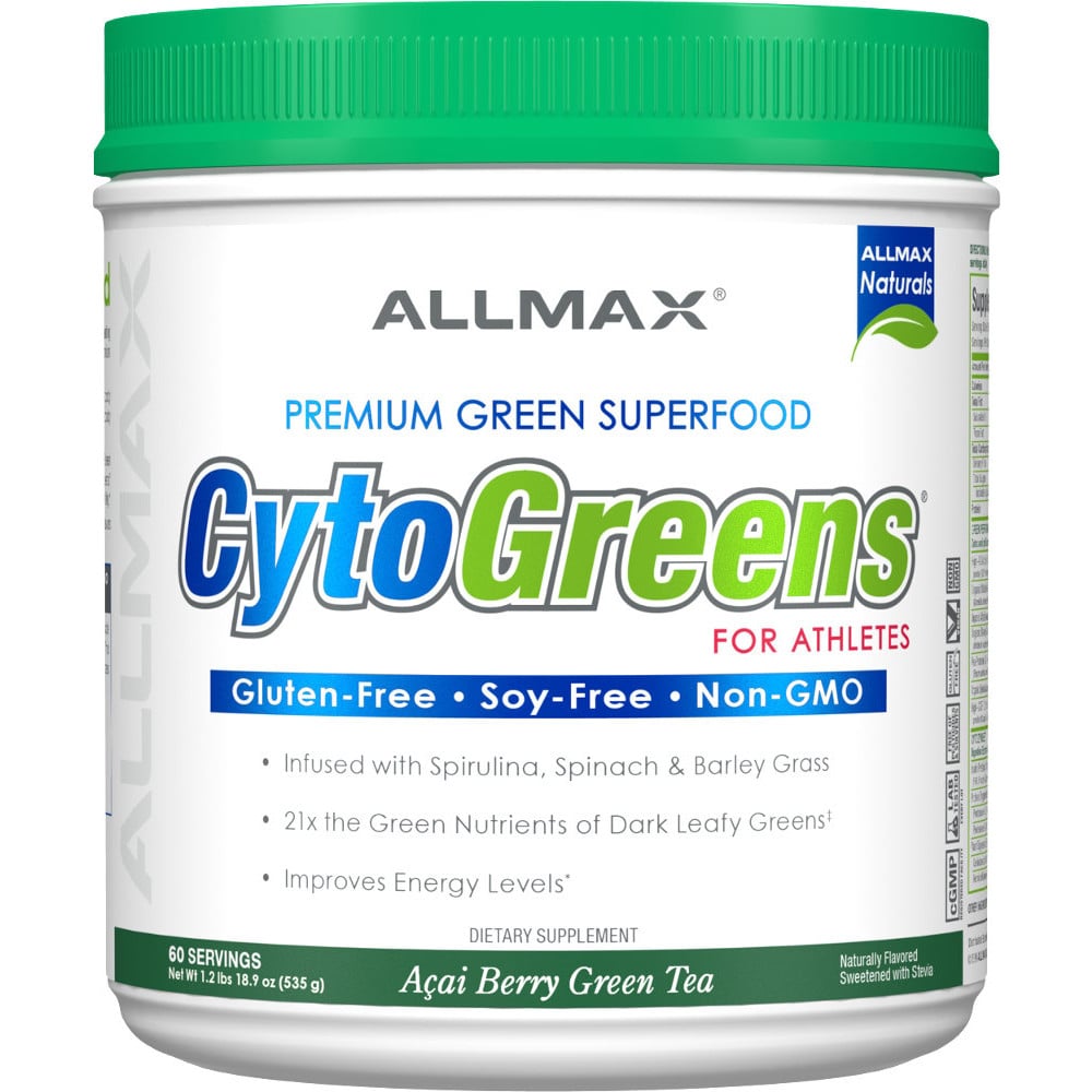 AllMAX CytoGreens 60 Servings Acai Berry Green Tea