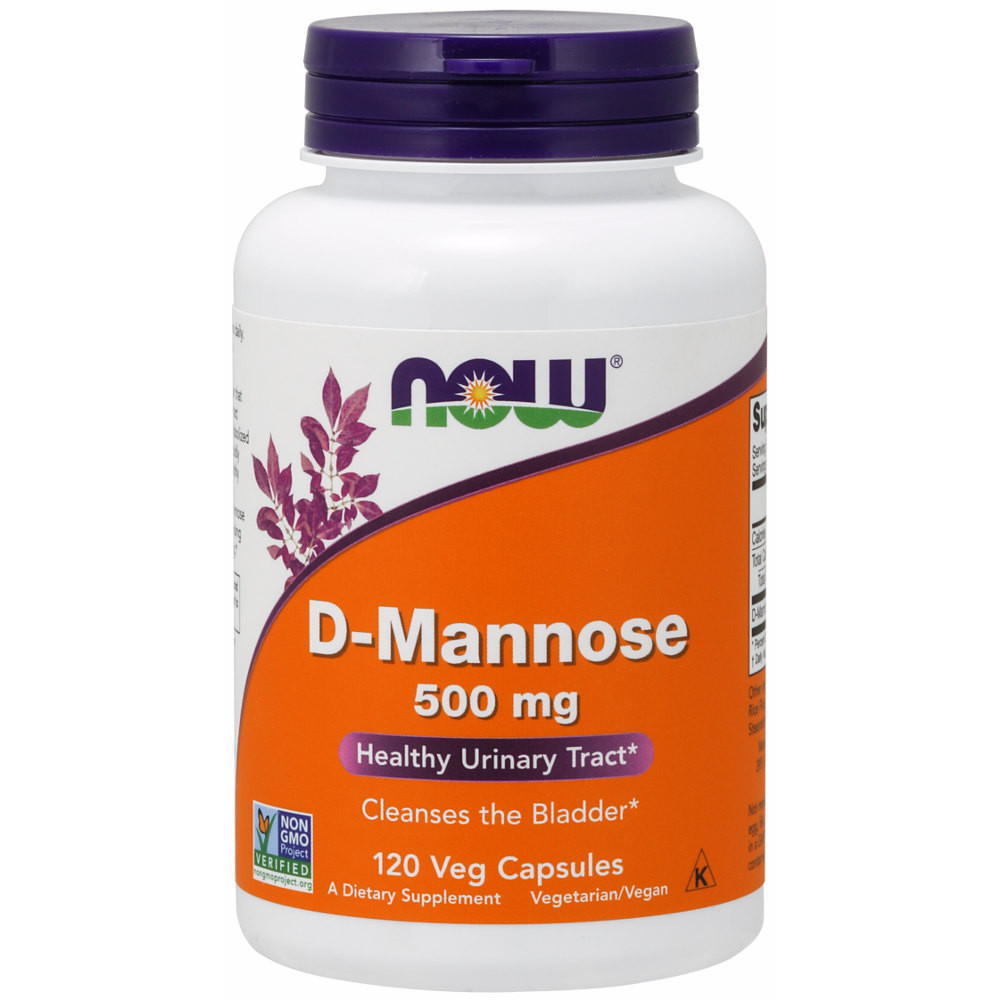 NOW Foods D-Mannose 500mg 120 VCaps