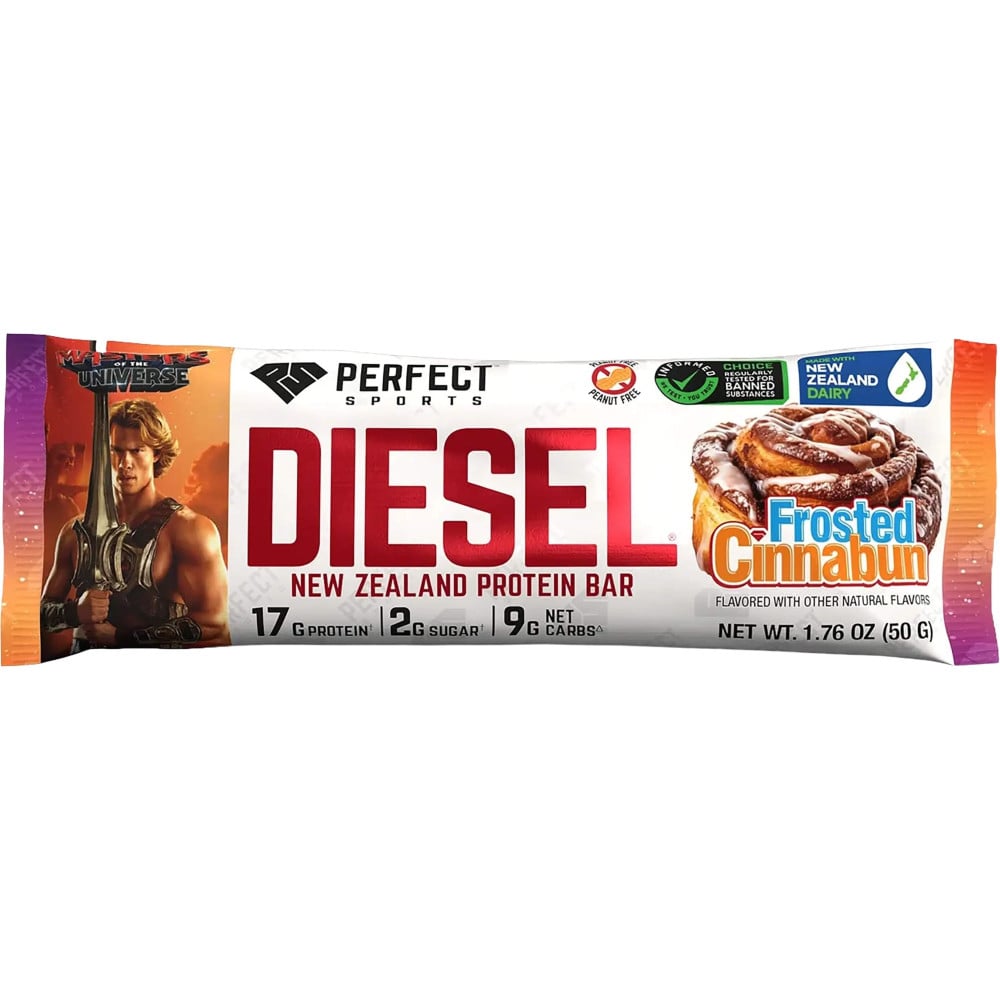 Perfect Sports Diesel New Zealand Protein Bars (MOTU) - 1 Bar Frosted Cinnabun